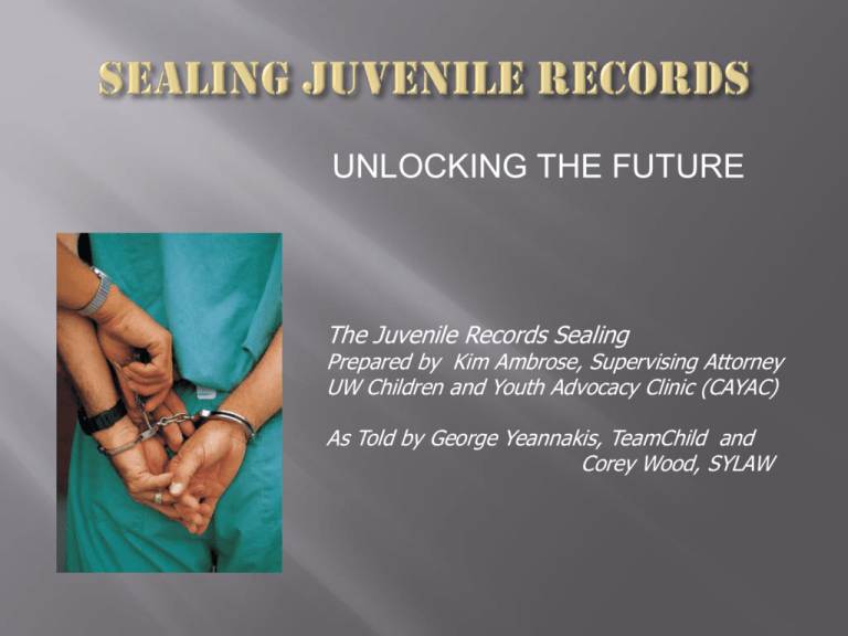 Sealing Juvenile Records