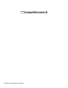 Competitiveness K - Open Evidence Archive