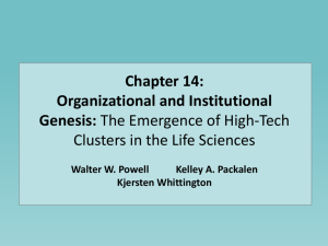 Organizational and Institutional Genesis and Change: The