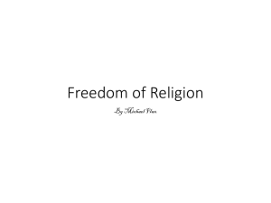 Freedom of Religion - Ector County Independent School District