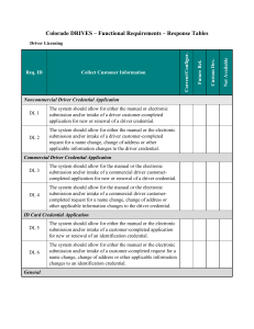 Functional Requirements Response Table