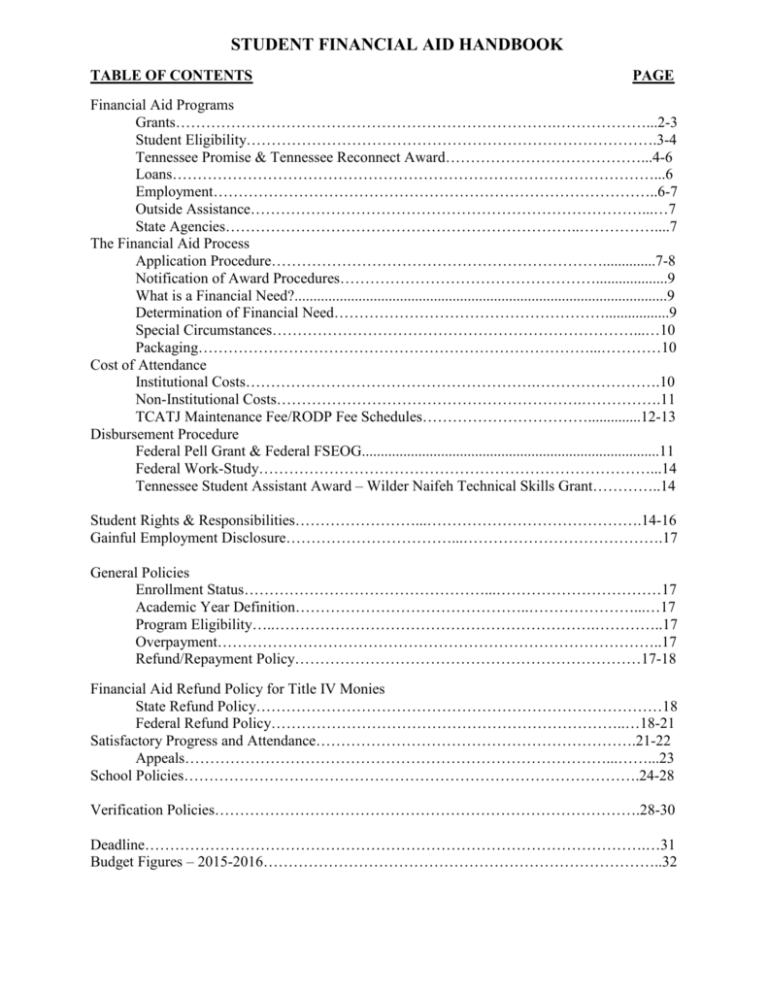 2015 16 Finanical Aid Handbook