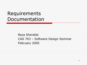 Requirements Documentation - Department of Computing and