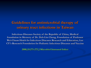 Guidelines for antimicrobial therapy of urinary tract infections in