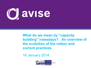 What is capacity building?