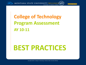 Program Assessment AY 2010