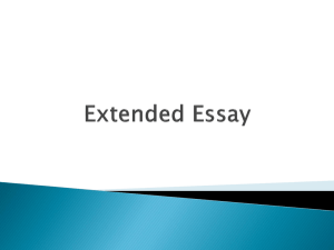 Extended Essay Intro PP