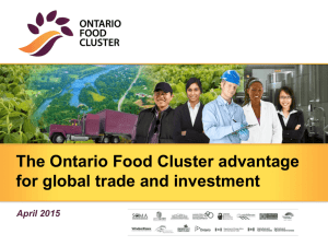 Ontario Food Cluster Overview PowerPoint Presentation