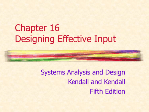 Chapter 16 Designing Effective Input