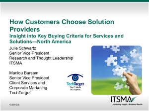 How Customers Choose Solution Providers North