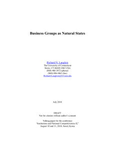 Business Groups as Natural States