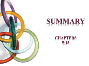 summary chapters 9-15