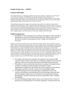 Draft of Graphic Design Area's Response and Program Philosophy