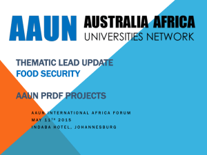 Food Security - AAUN: Australia