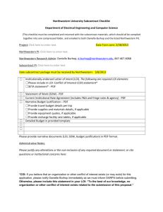 Subaward Checklist - McCormick School of Engineering and