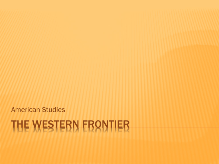 western frontier thesis