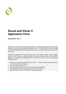 Sound & Vision II - Broadcasting Authority of Ireland