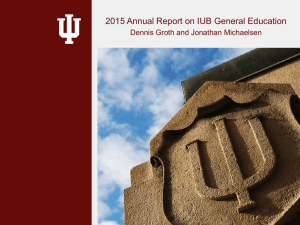 Report on General Education at Bloomington