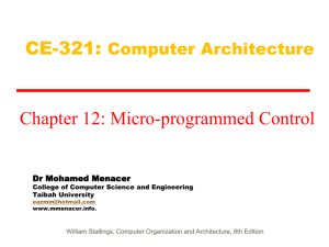 CS321-Chapter12-Micro-programmed Control