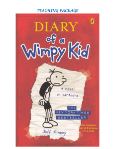 TEACHING PACKAGE Diary of a Wimpy Kid