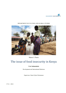 The issue of food insecurity in Kenya