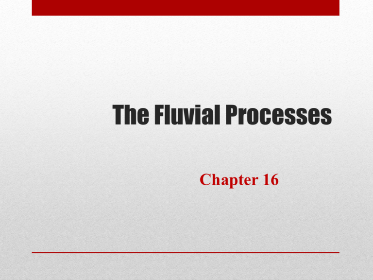The Fluvial Processes 13 9846