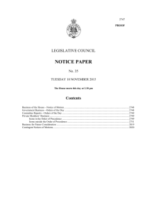 Notice Paper 35 - 10 November 2015s