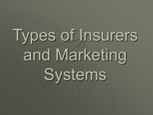 Chapter 25 Types of Insurers and Marketing Systems