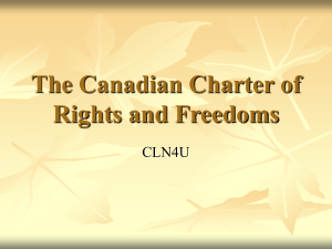 The Canadian Charter of Rights and Freedoms - Hale