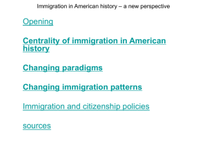 Immigration in American History: A New
