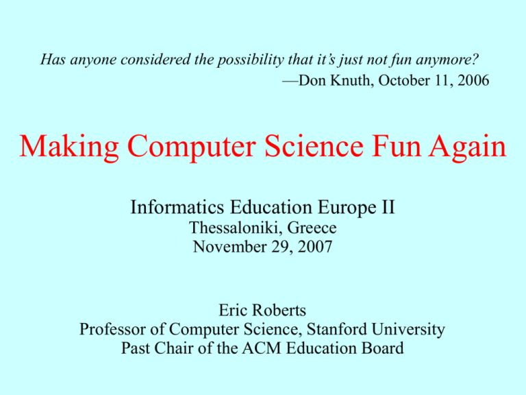 making-cs-fun-again-stanford-computer-science