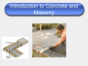 Concrete and Masonry