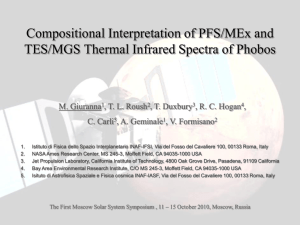 Compositional interpretation of PFS/MEX and TES/MGS thermal