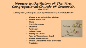 Women in the History of Our Church