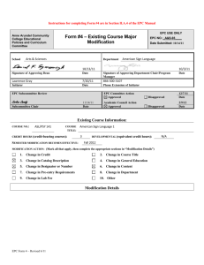 Instructions for completing Form #4 are in Section II