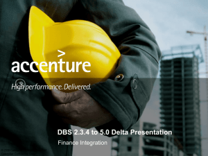 DBS 2.3.4 to 5.0 Delta Presentaion Finance Integration