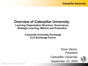 Caterpillar University Governance