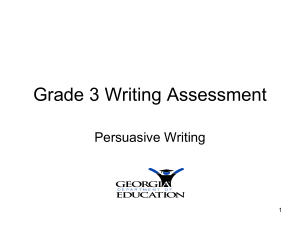 Grade 3 Writing Assessment