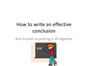 IA How to write a conclusion