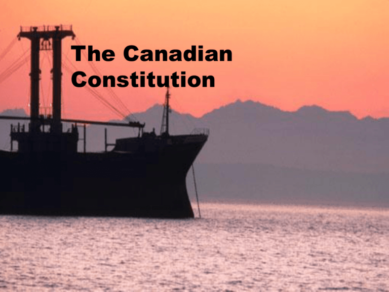 What Is The Purpose Of The Canadian Constitution