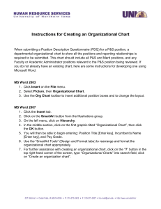Creating Organizational Charts with MS Word