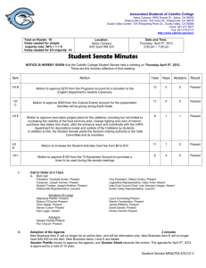 Student Senate Minutes