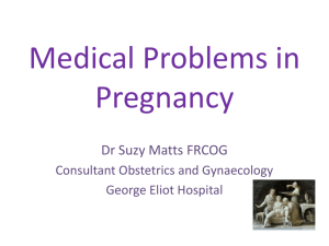 Medical Problems in Pregnancy