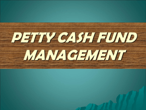 management of petty cash fund