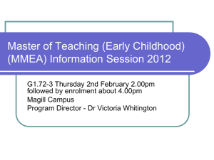 Bachelor of Early Childhood Education Information Session