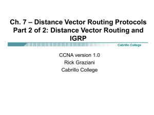 Module 7 – Distance Vector Routing Protocols