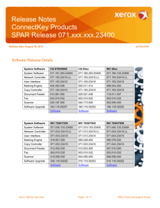 Release Notes for ConnectKey Products SPAR