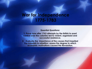 War for Independence - United States History
