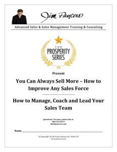 How to Manage, Coach and Lead Your Sales Team