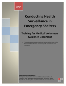 Conducting Health Surveillance in Emergency Shelters
